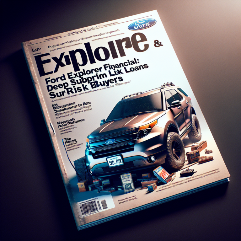 Ford Explorer & Prestige Financial: Deep subprime loans for high-risk buyers.