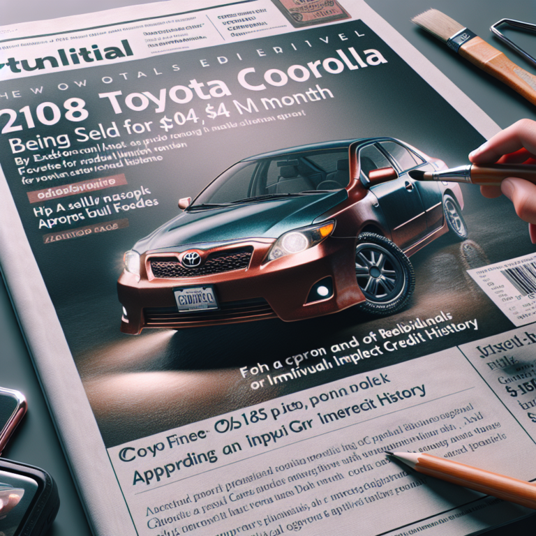 Toyota Corolla 2008 for $104/mo with Exeter Finance? Focus on approval and credit rebuilding for imperfect history.