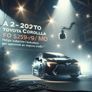 Toyota Corolla 2020 for $259/mo with First Investors? Helps subprime borrowers get approved and improve credit.