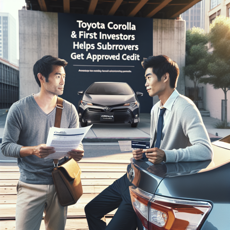 Toyota Corolla & First Investors: Helps subprime borrowers get approved and improve credit.