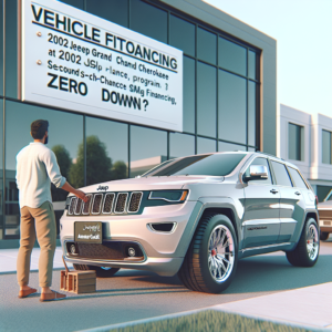 Vehicle financing for a 2002 Jeep Grand Cherokee at $159/mo? Does AmeriCredit's GM program offer second-chance financing, zero down?